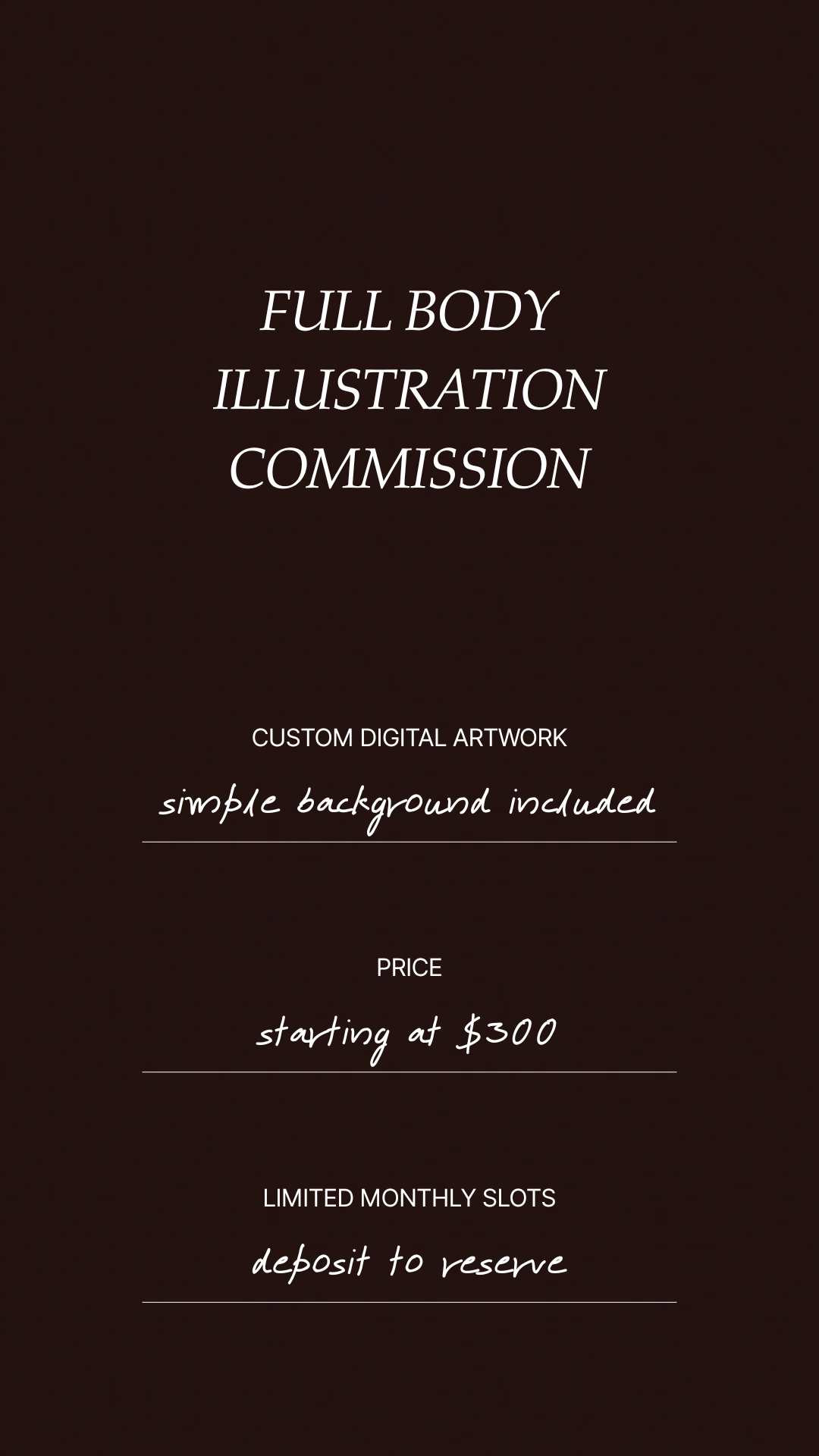 Full Body Illustration Commission | DEPOSIT