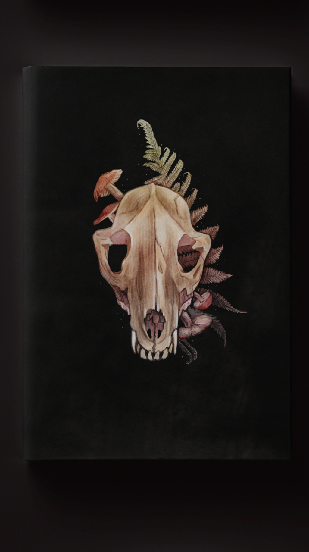 Fern Skull | Premade Book Cover Illustration