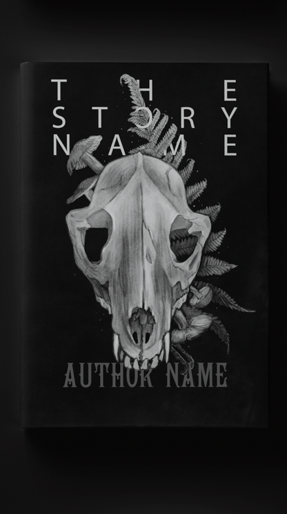 Fern Skull | Premade Book Cover Illustration